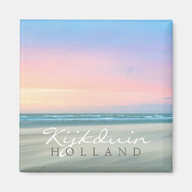 Abstrakt vid stranden i Haag Magnet (Framsidan)