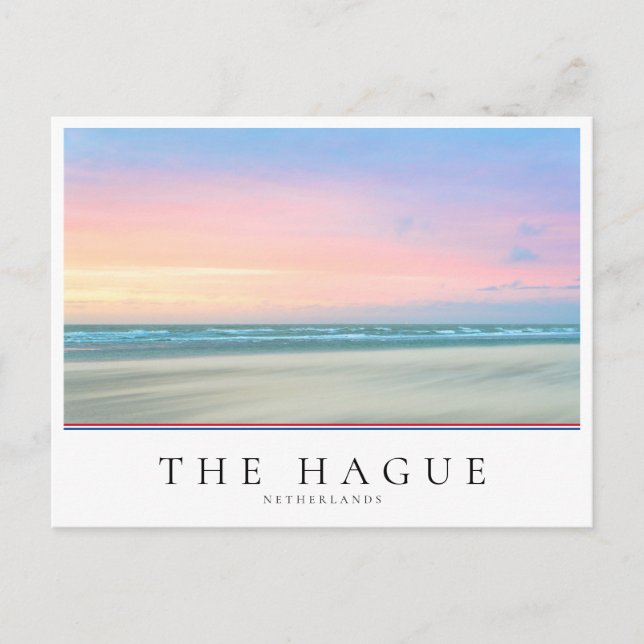 Abstrakt vid stranden i Haag Vykort (Framsida)