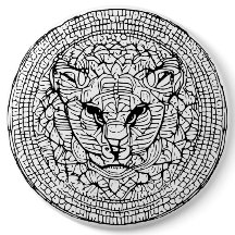 Abstrakt Vild katt Head