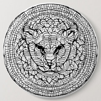 Abstrakt Vild katt Head Knapp