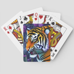 Abstrakt Vild Majestic Predator Tiger Casinokort