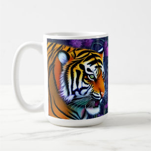 Abstrakt Vild Majestic Predator Tiger Kaffemugg