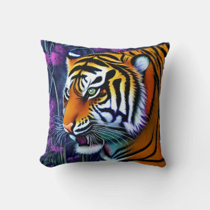 Abstrakt Vild Majestic Predator Tiger Kudde