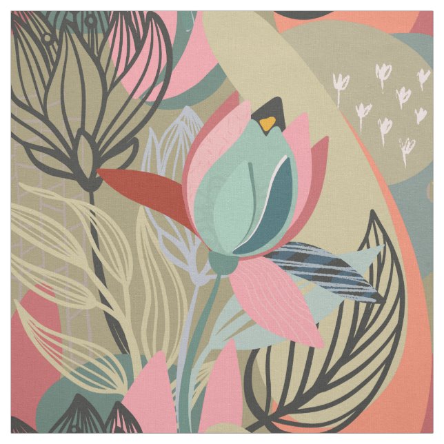 Abstrakt Vild Ro Tyg (Provkarta)