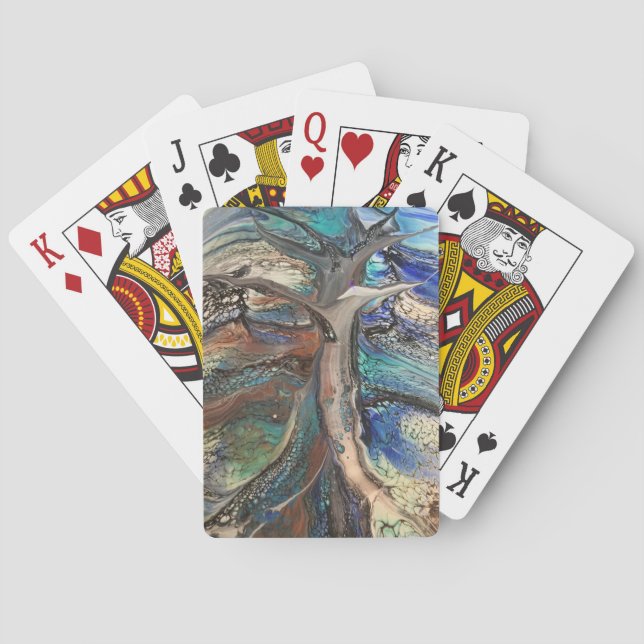 Abstrakt vild träd casinokort (Baksidan)