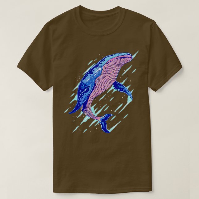 Abstrakt Vild Whale T Shirt (Design framsida)