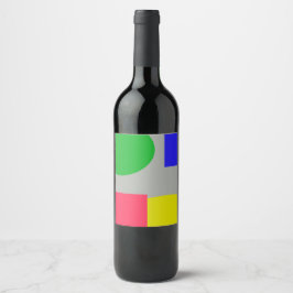 Abstrakt Vinflaska Etikett