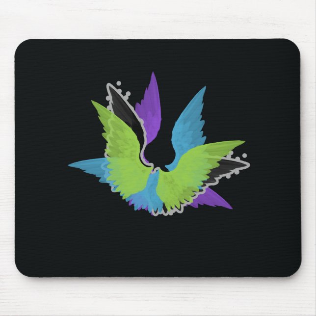 Abstrakt Vingar Mousepad Musmatta (Framsidan)
