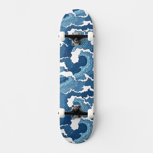 Abstrakt vinkar skateboard bräda 20,5 cm (Framsida)