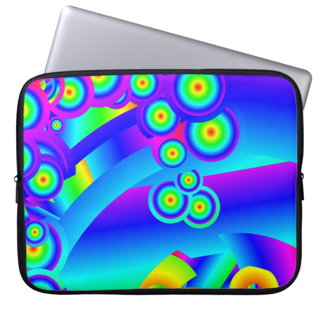 Abstrakt vinkara havet laptop fodral (Framsidan)