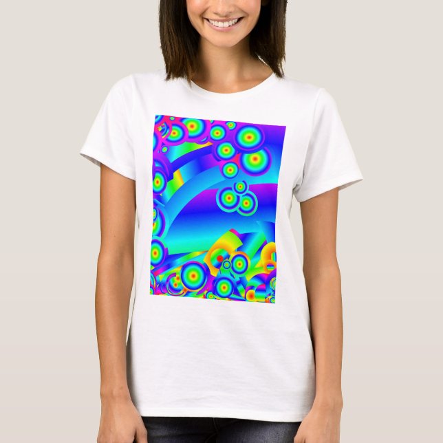 Abstrakt vinkara havet t shirt (Framsida)