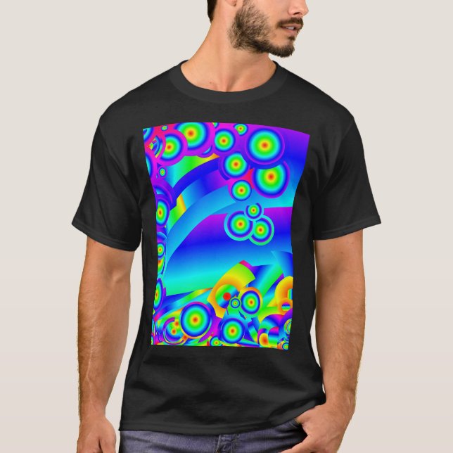 Abstrakt vinkara havet t shirt (Framsida)