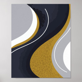 Abstrakt Vinkarare i Neutralt Tones Poster