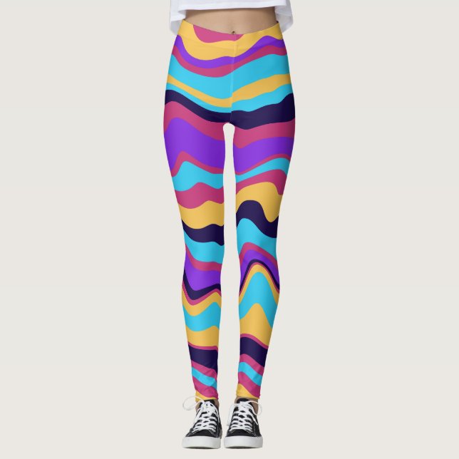 Abstrakt Vinkarare Leggings (Framsida)