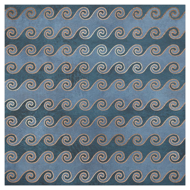 Abstrakt Vinkarare på Blå Tyg (Provkarta)