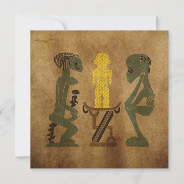 Abstrakt vintage afrikansk stam-scen (Framsida)