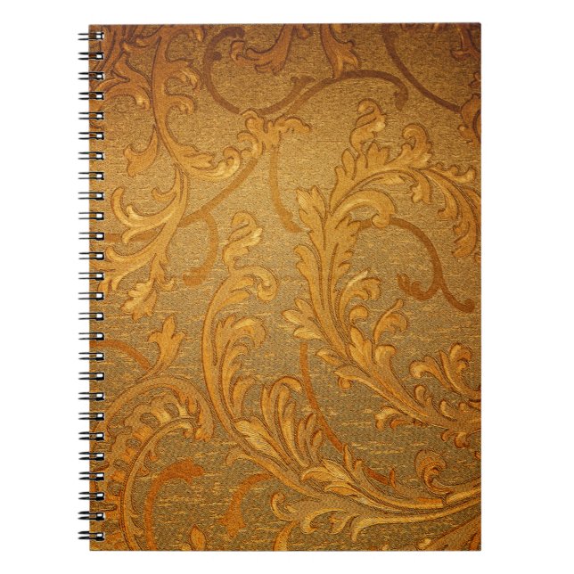 Abstrakt vintage blommigt  ornament mönster anteckningsbok (Framsidan)