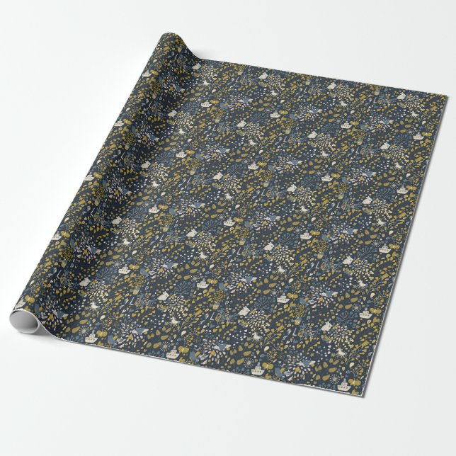 Abstrakt vintage mönster presentpapper (Utrullad)