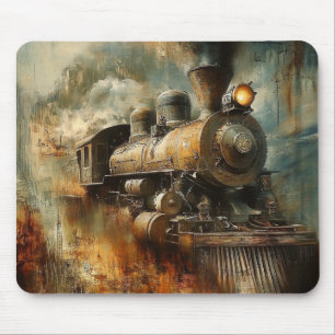 Abstrakt, Vintage Tåg Mousepad Musmatta