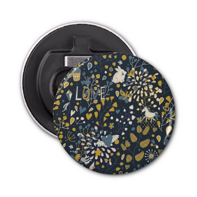 Abstrakt vintagemönster flasköppnare (Framsidan)