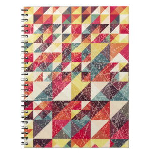 Abstrakt, vintagens geometriska bakgrundsmönster,c anteckningsbok