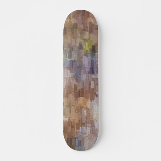 Abstrakt vinterhöst i tegel mini skateboard bräda 18,5 cm (Framsida)