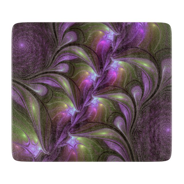 Abstrakt Violet Lila Khaki Fractal Art (Framsidan)