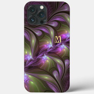 Abstrakt Violet Lila Khaki Fractal Art