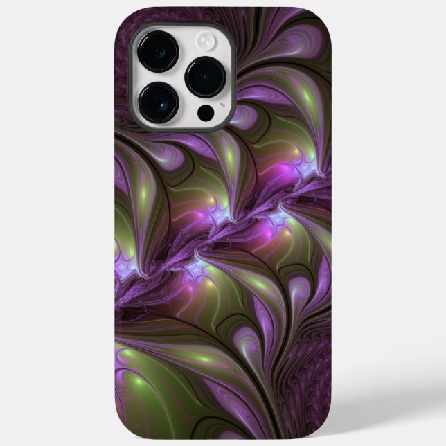 Abstrakt Violet Lila Khaki Fractal Art (Baksida)