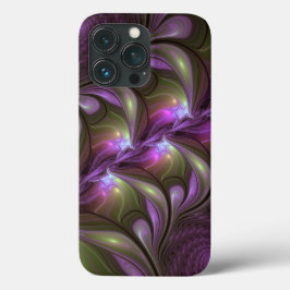Abstrakt Violet Lila Khaki Fractal Art