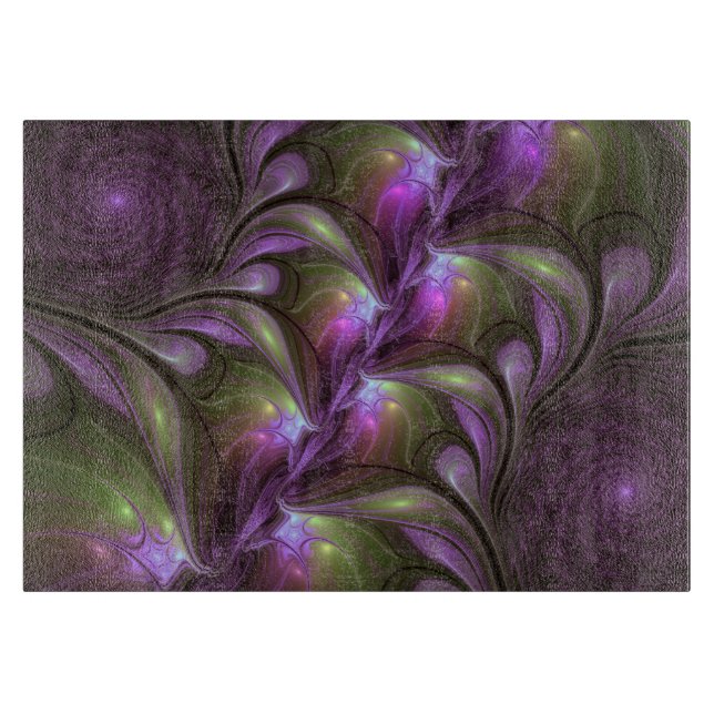 Abstrakt Violet Lila Khaki Fractal Art (Framsidan)