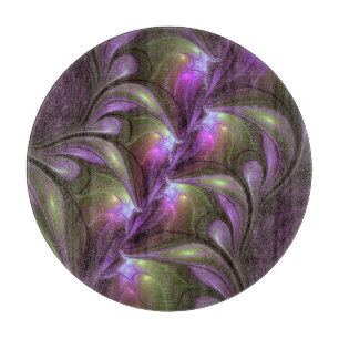 Abstrakt Violet Lila Khaki Fractal Art