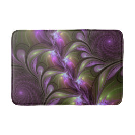Abstrakt Violet Lila Khaki Fractal Art Badrumsmatta