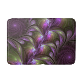 Abstrakt Violet Lila Khaki Fractal Art Badrumsmatta