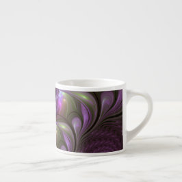 Abstrakt Violet Lila Khaki Fractal Art Espressomugg