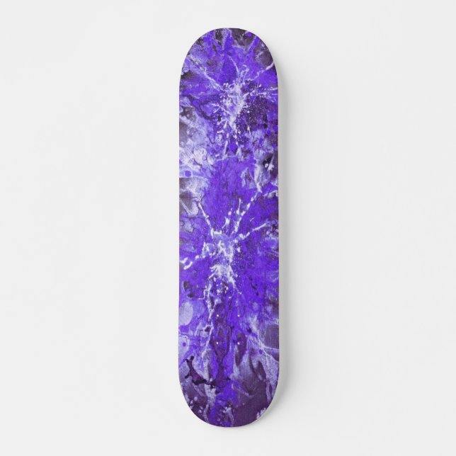 Abstrakt | violet splattergrunge old school skateboard bräda 18 cm (Framsida)