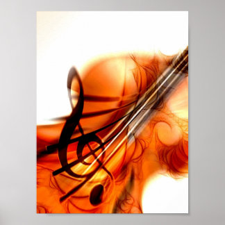 Abstrakt Violin Art Poster