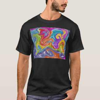 Abstrakt virvel av färger t shirt