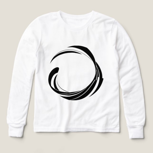 Abstrakt Virvel Cirkel Design – böjd ring konstver T Shirt (Design framsida)