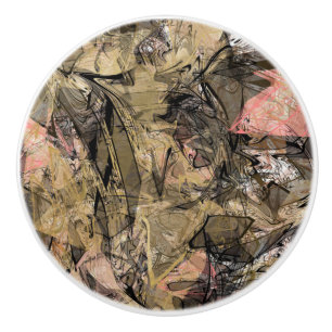Abstrakt virvel rosa svart & guld glam grunge deko knopp