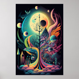 Abstrakt Virvelaffisch | Retro Psykedelisk 6 Poster