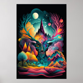 Abstrakt Virvelaffisch | Retro Psykedelisk 7 Poster