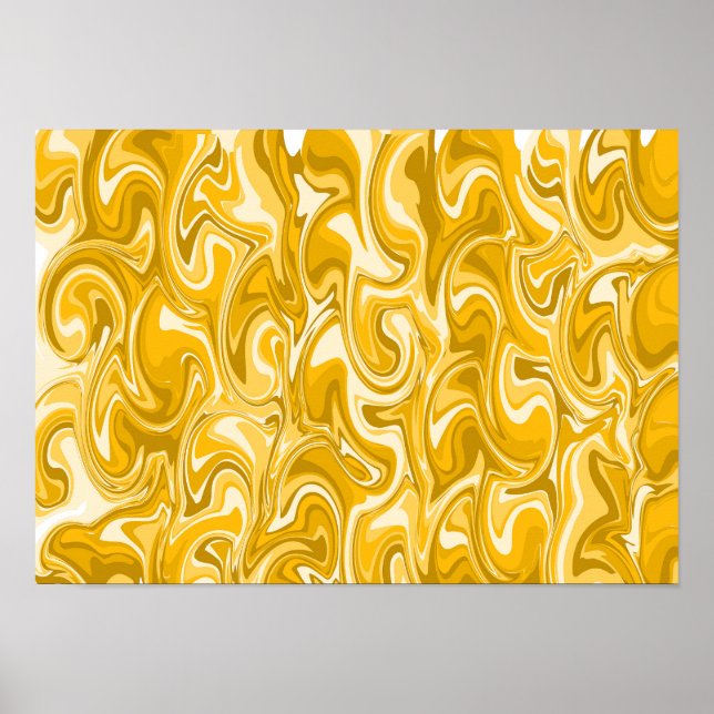 Abstrakt Virvelkonst - Brun Poster (Framsidan)