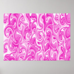 Abstrakt Virvelkonst - Magenta Poster
