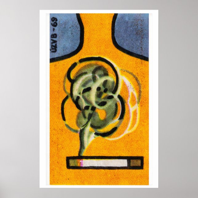Abstrakt Virvelvind Matchbox Konsttryck, Ungersk Poster (Framsidan)