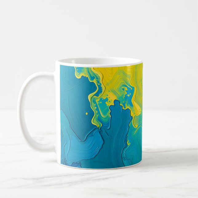 Abstrakt Virvlande Kaffemugg (Vänster)