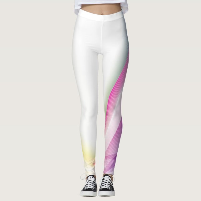 Abstrakt virvlar runt 1 leggings (Framsida)