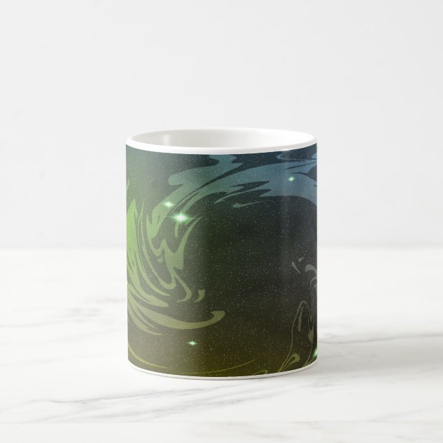 Abstrakt virvlar runt kaffemugg (Center)