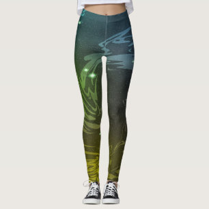 Abstrakt virvlar runt leggings