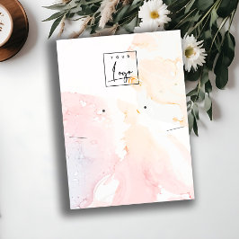 Abstrakt Visning för Logotyp för för vattenfärgss Visitkort